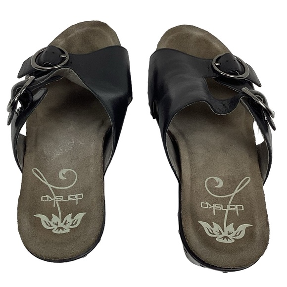 DANSKO Fern Studded Wedge Leather Buckle Platform Sandals #1906020200 - Picture 6 of 13